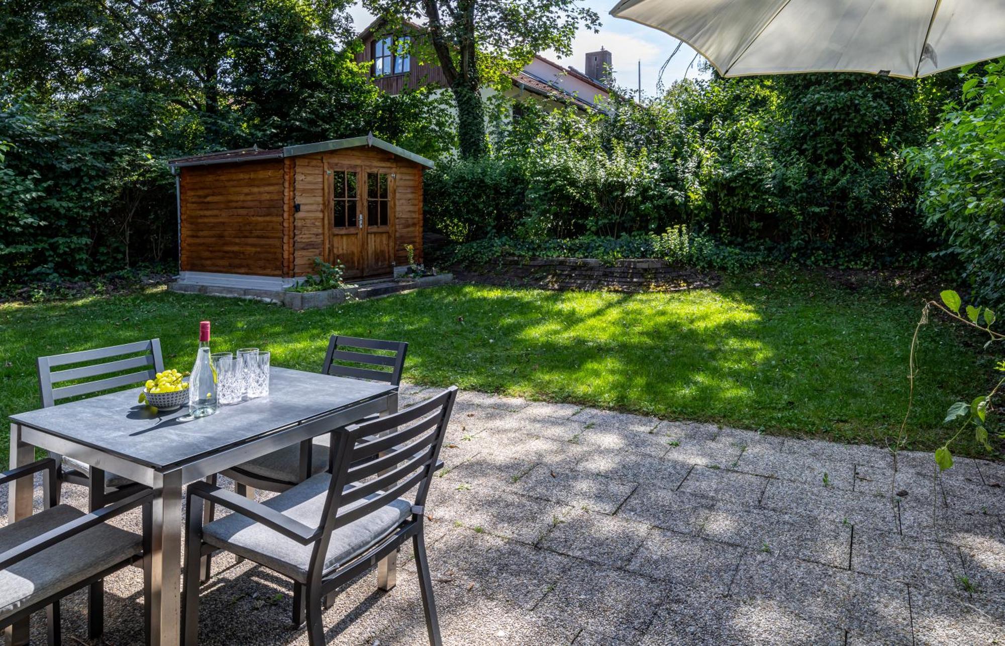 Moderne Maisonette Mit Garten Unterschleißheim 外观 照片